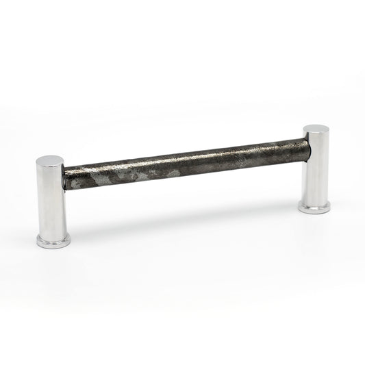 Pillar Round Pull - Polished Finish with Smokey Mirrored Leather | Di Lusso Hardware-PL106