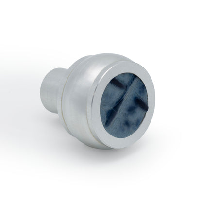 Elegant Leather Cabinet Knob: Royal with Satin Finish in Sky Croc Navy for Kitchen and Bath